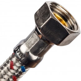 Гибкая подводка д/воды 0,6 м 1/2 г х 3/8 г сталь STOUT