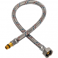 Гибкая подводка д/воды 0,5 м М10 (18мм) х 1/2 г сталь STOUT