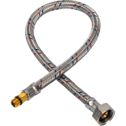 Гибкая подводка д/воды 0,5 м М10 (18мм) х 1/2 г сталь STOUT