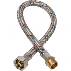 Гибкая подводка д/воды 0,4 м 1/2 г х 3/8 ш сталь STOUT