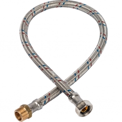 Гибкая подводка д/воды 0,6 м 3/8 г х 3/8 ш сталь STOUT