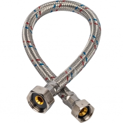 Гибкая подводка д/воды 0,4 м 1/2 г х 3/8 г сталь STOUT