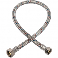 Гибкая подводка д/воды 0,6 м 1/2 г х 3/8 г сталь STOUT