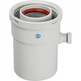 Конденсатосборник вертикальный DN60/100, п/м уплотнения в компл. с лого. STOUT