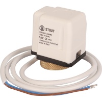 Сервопривод STOUT 230V электротермический нормально закрытый, 2-х позиционный