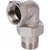 Разъемное соединение 3/4"ВН угловое Stout никелированное уплотнение o-ring