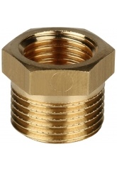 Футорка 3/8"нр х 1/4"вр Stout латунная