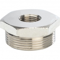 Футорка 1 1/4"нр х 1/2"вр Stout никелированная латунная