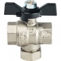 Кран-фильтр шаровой 1/2"ВР/ВР Stout 500 мкм, бабочка черная