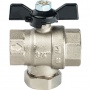 Кран-фильтр шаровой 3/4"ВР/ВР 500 мкм Stout бабочка черная