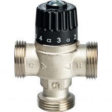 Термостатический смесительный клапан Stout 1"нр, 35-60C, 1.8м3/ч  для ГВС и отопления