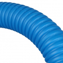 Труба гофрированная ПНД, цвет синий, наружным диаметром 32мм для труб 25мм STOUT 1м