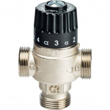 Термостатический смесительный клапан Stout 3/4"нр, 35-60C, 1.8м3/ч  для ГВС и отопления