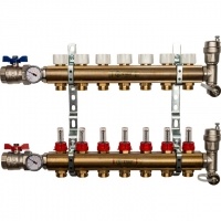 Коллекторная группа Stout SMB-0473 1"х3/4" 7 выходов, с расходомерами