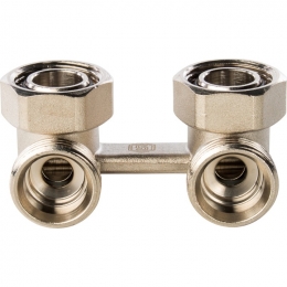 Узел нижнего подключения радиатора угловой 3/4" Stout для двухтрубных систем