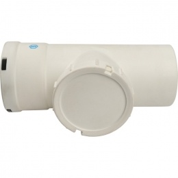 Элемент дымохода конденсационный STOUT визуальная инспекция T образный DN80 п/м PP-FE