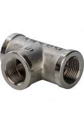 Тройник 3/8"вр Stout никелированный латунный