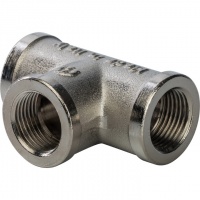 Тройник 3/8"вр Stout никелированный латунный