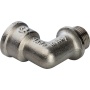 Угольник 3/8"вр х 3/8"нр Stout с упором никелированный латунный