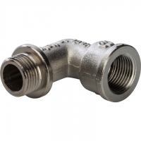 Угольник 3/8"вр х 3/8"нр Stout с упором никелированный латунный