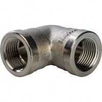 Угольник 3/8"вр Stout никелированный латунный