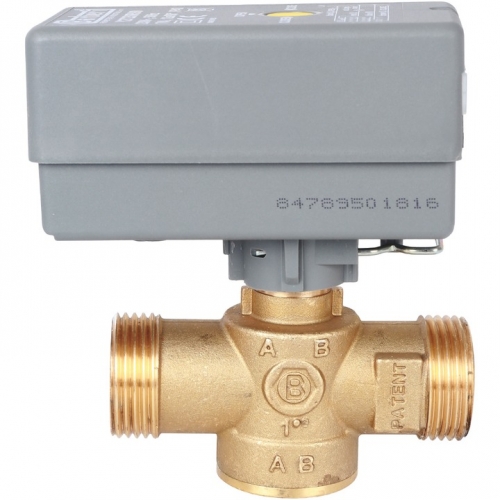 Зональный клапан двухходовой, сервопривод 230V, с 3-х жильным кабелем 1м., STOUT НР 1" купить в интернет магазине Санрай73