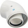 Элемент дымохода конденсационный угол 45° STOUT DN60/100 м/п PP-FE