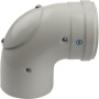 Элемент дымохода конденсационный угол 90° STOUT DN60/100 м/п с инспекционным окном PP-FE