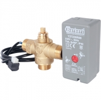 Клапан зональный трехходовой, сервопривод 230V, с кабелем 1м., STOUT НР 3/4"