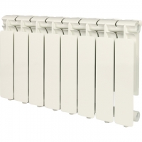 Радиатор алюминиевый STOUT Bravo 350 8 секций боковое подключение RAL9010