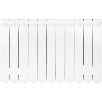 Радиатор алюминиевый STOUT Bravo 500 11 секций боковое подключение RAL9010