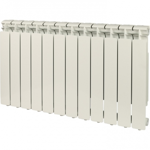 Радиатор алюминиевый STOUT Bravo 500 12 секций боковое подключение RAL9010 купить в интернет магазине Санрай73