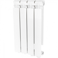 Радиатор алюминиевый STOUT Bravo 500 4 секции нижнее правое подключение (белый RAL 9010)