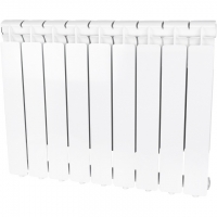 Радиатор алюминиевый STOUT Bravo 500 9 секций боковое подключение RAL9010