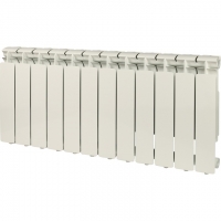 Радиатор алюминиевый STOUT Bravo 350 12 секций боковое подключение RAL9010