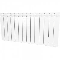 Радиатор алюминиевый STOUT Bravo 500 14 секции нижнее правое подключение (белый RAL 9010)