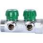 Коллектор регулирующий 1", 2 отвода 1/2" плоское уплотнение STOUT SMB-6849-011202