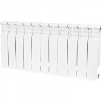 Радиатор биметаллический STOUT Space 500 11 секций боковое подключение RAL9016