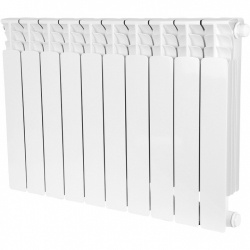 Радиатор биметаллический STOUT Space 500 11 секций нижнее правое подключение RAL9016