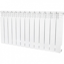 Радиатор биметаллический STOUT Space 500 13 секций боковое подключение RAL9016