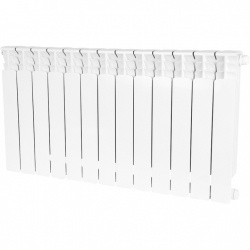 Радиатор биметаллический STOUT Space 500 13 секций нижнее правое подключение RAL9016