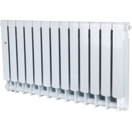 Радиатор биметаллический STOUT Space 500 13 секций нижнее правое подключение RAL9016