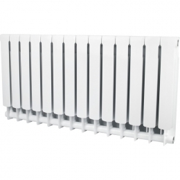 Радиатор биметаллический STOUT Space 500 14 секций боковое подключение RAL9016