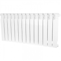 Радиатор биметаллический STOUT Space 500 14 секций нижнее правое подключение RAL9016