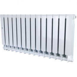 Радиатор биметаллический STOUT Space 500 14 секций нижнее правое подключение RAL9016
