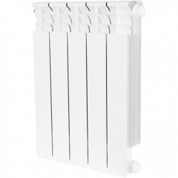 Радиатор биметаллический STOUT Space 500 5 секций нижнее правое подключение RAL9016