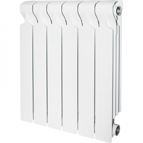 Радиатор алюминиевый STOUT VEGA 500 8 секций боковое подключение (белый RAL 9016) купить в интернет магазине Санрай73
