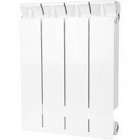 Радиатор биметаллический STOUT STYLE 350 4 секции боковое подключение (белый RAL 9010)