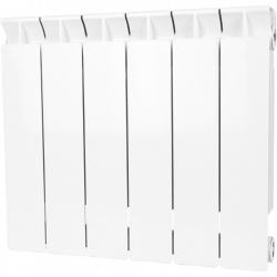 Радиатор биметаллический STOUT STYLE 350 6 секций боковое подключение (белый RAL 9010)