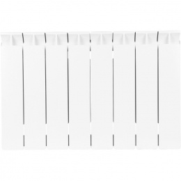 Радиатор биметаллический STOUT STYLE 350 8 секций боковое подключение (белый RAL 9010)
